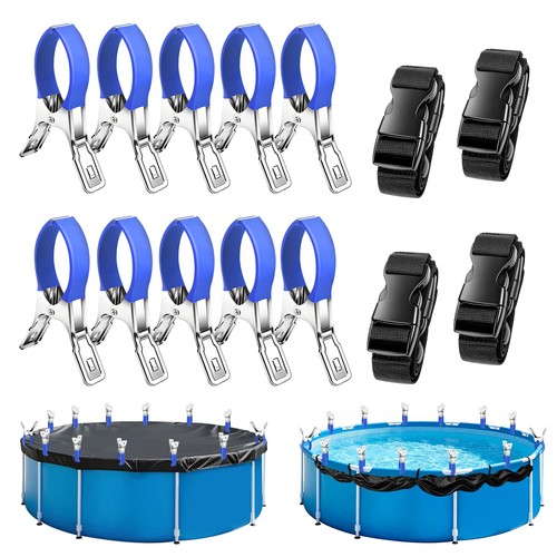 Pool cover clips - pool,
